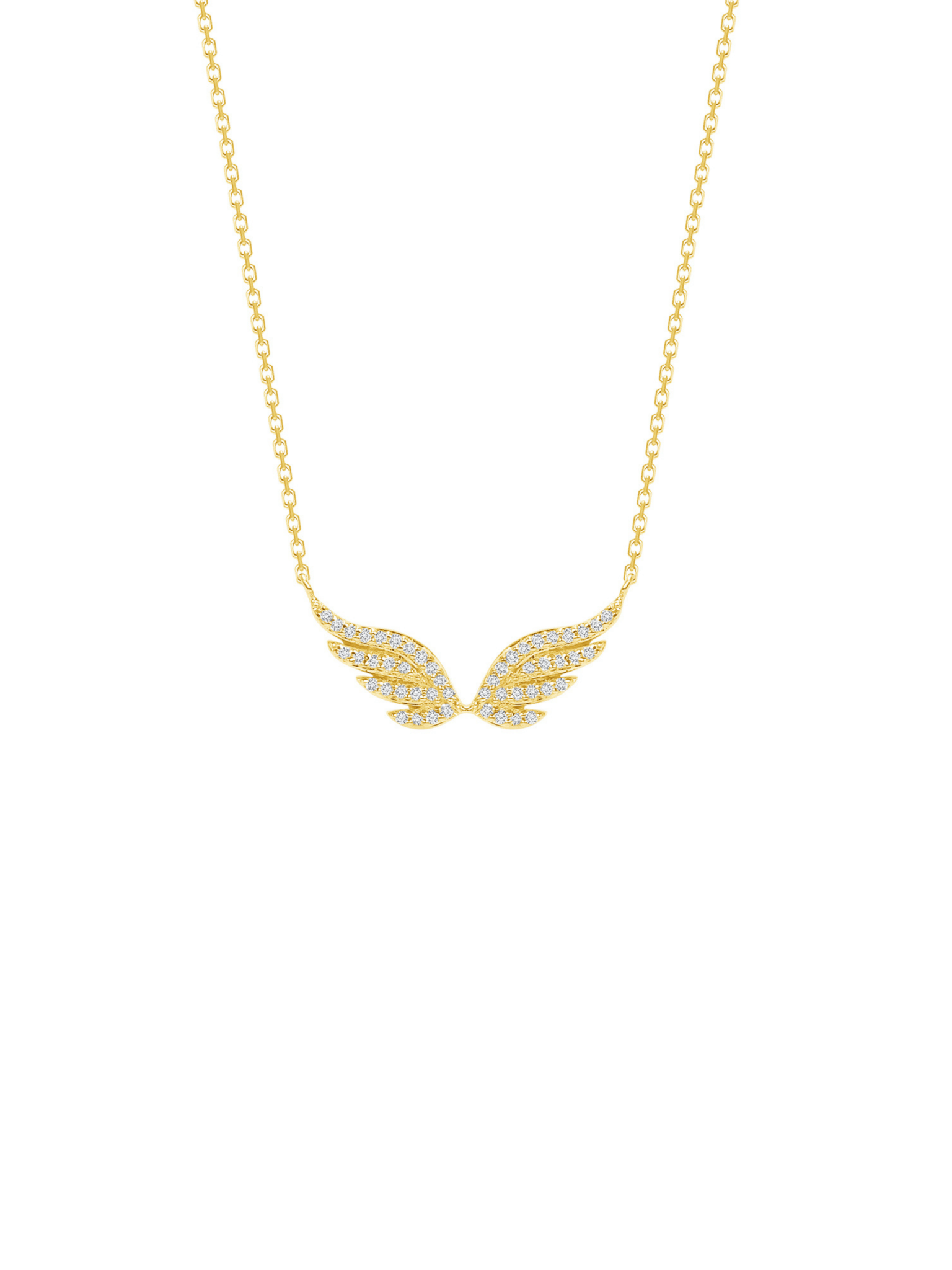 Angel Wing Diamond Necklace 14K - LeMel