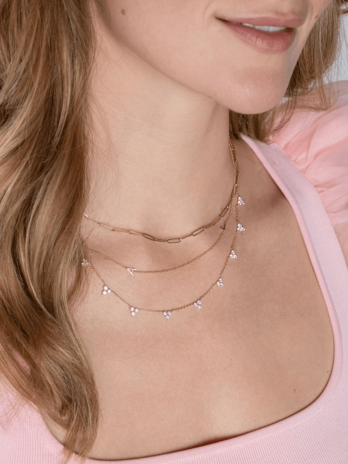 Autumn Diamond Layering Necklace 14K - LeMel