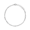 Ava Diamond and Paperclip Chain Bracelet 14K - LeMel