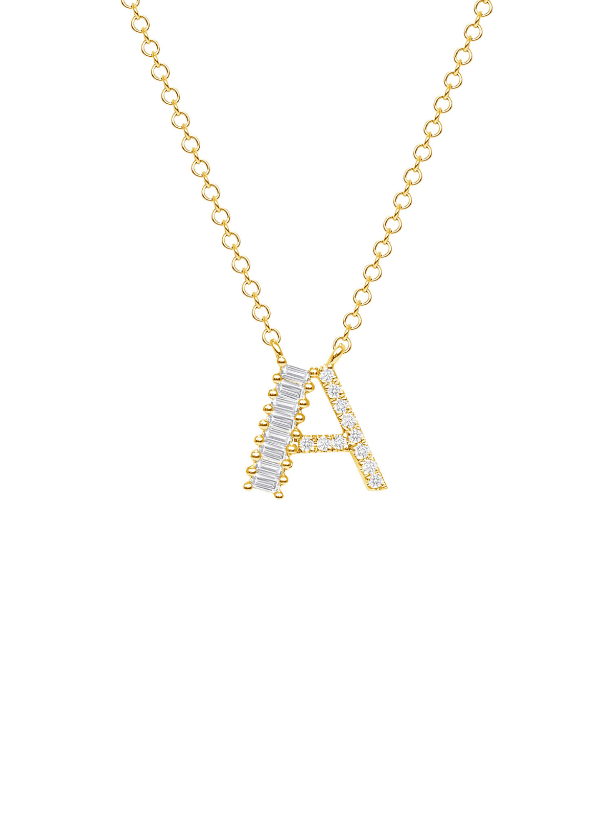 Diamond pendant necklace gold