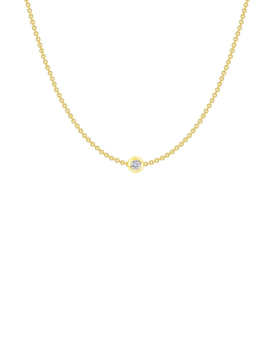 Birthstone Bezel Necklace - Customized for you - LeMel