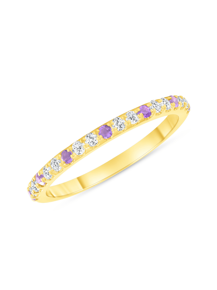 Birthstone Ring - February Amethyst 14K - LeMel