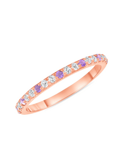 Birthstone Ring - February Amethyst 14K - LeMel