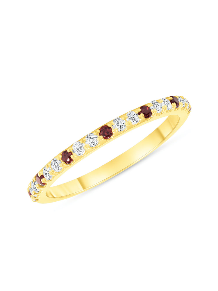 Birthstone Ring - January Garnet 14K