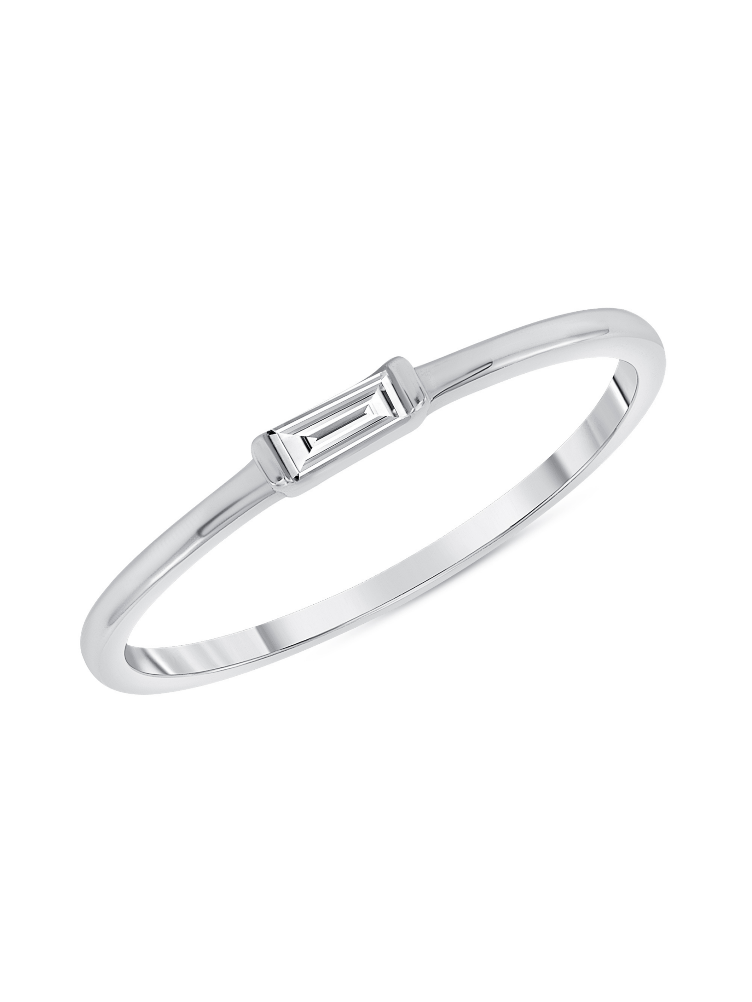 Bitsy Baguette Stack Ring 14K - LeMel