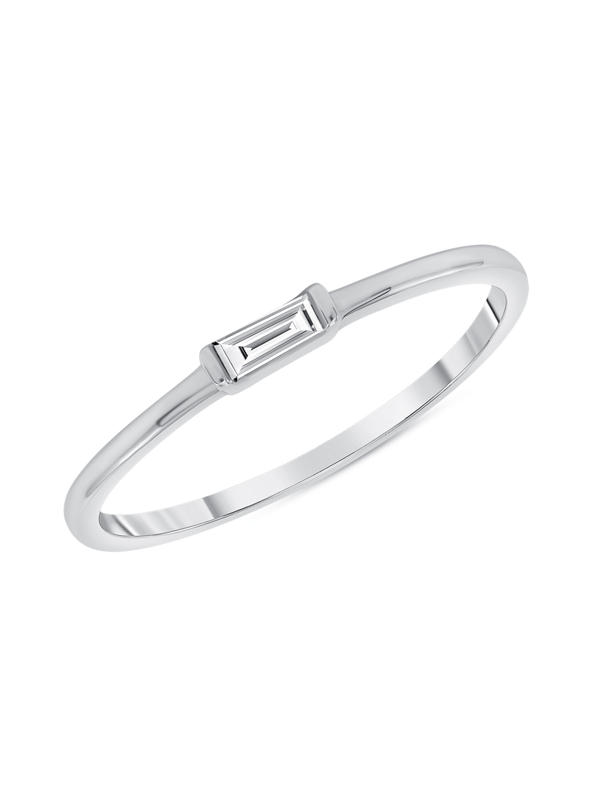 Bitsy Baguette Stack Ring 14K - LeMel