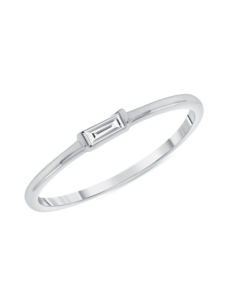 Bitsy Baguette Stack Ring 14K
