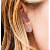 Blue Ombre Stud Earring 14K - LeMel