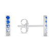 Blue Ombre Stud Earring 14K - LeMel