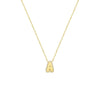 Bubble Letter Necklace with diamonds 14K - LeMel