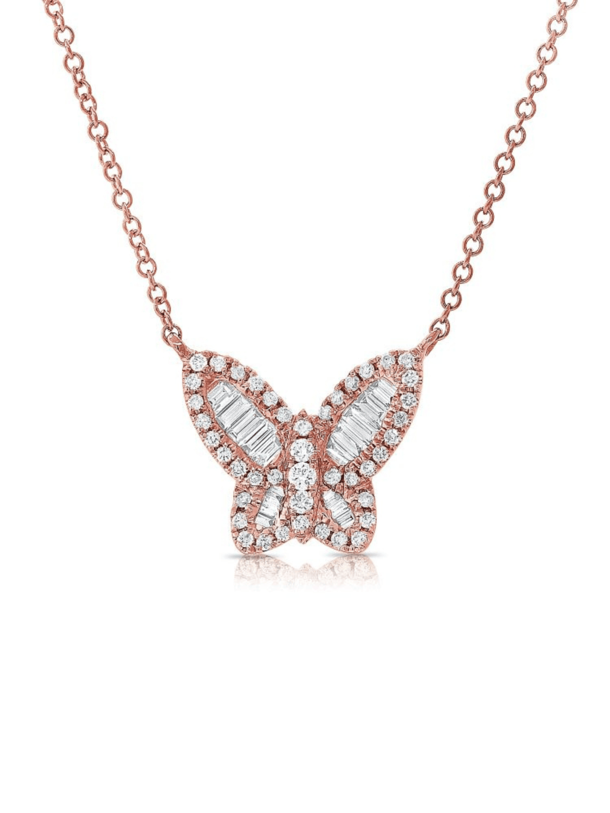 Butterfly Diamond Necklace 14K - LeMel