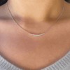 Diamond bar necklace white gold