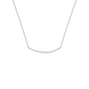 Diamond bar necklace white gold on white background
