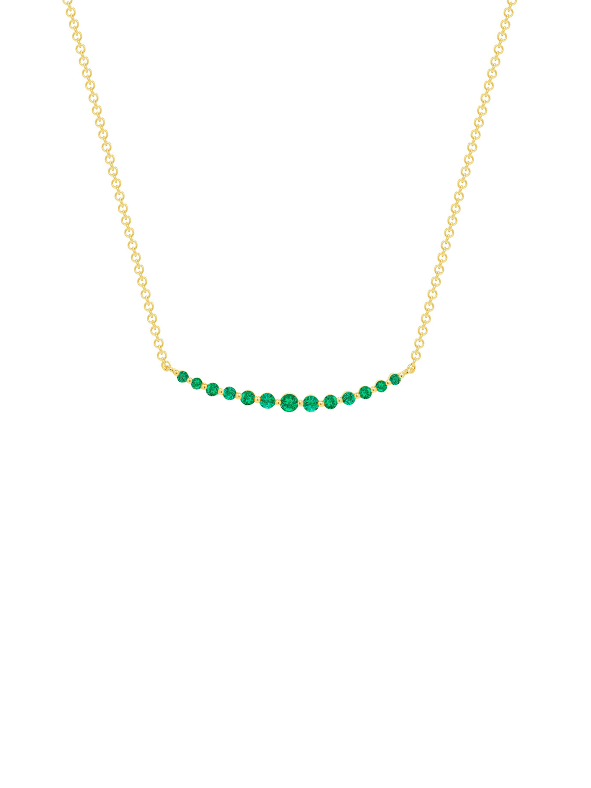 Chasing Emeralds Necklace 14K - LeMel