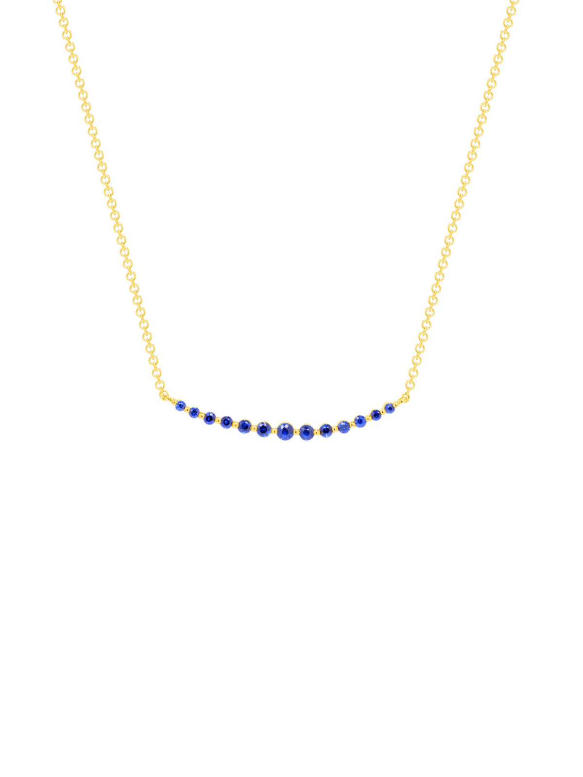 Chasing Sapphires Necklace 14K - LeMel