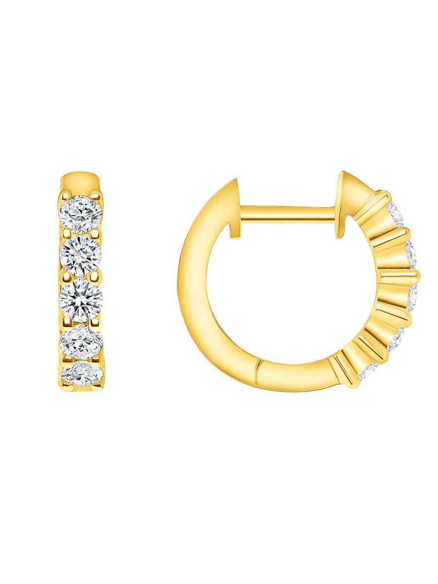 Chunky Diamond Huggie 14K - LeMel