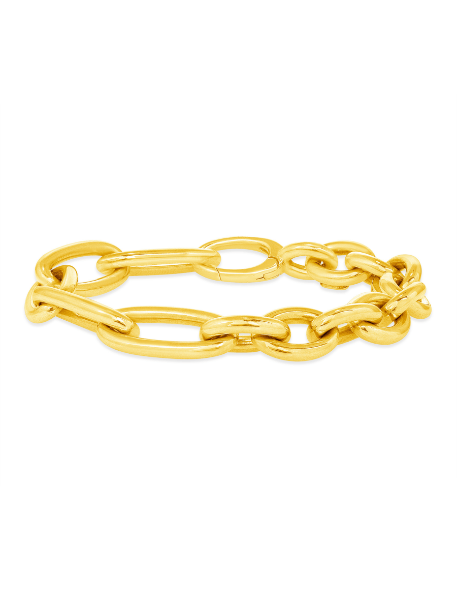 Chunky Oval Chain Bracelet 14K - LeMel