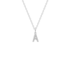 Classic Diamond Charm Initial Necklace 14K - LeMel
