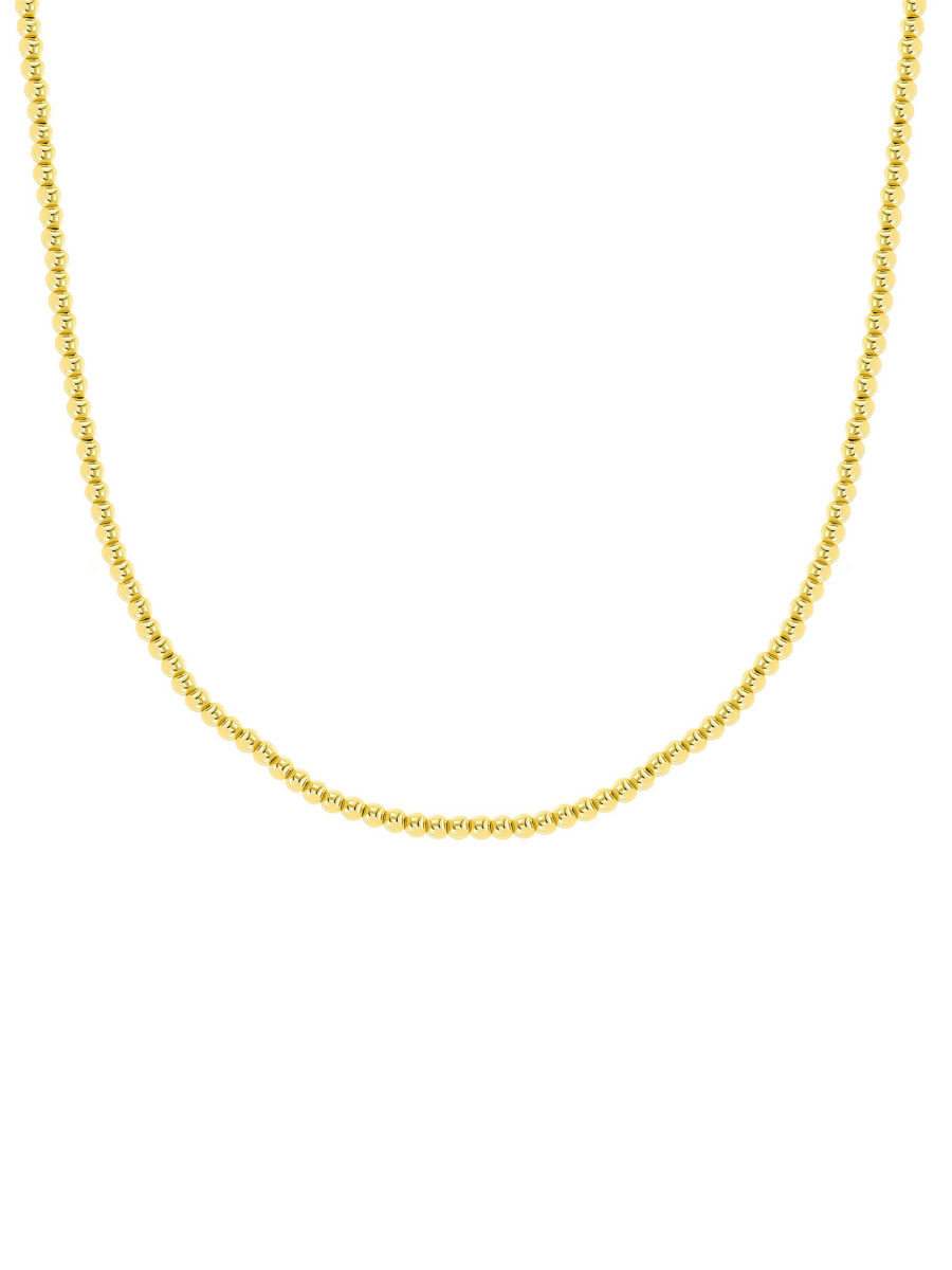 Thin gold choker necklace 2mm on white background