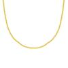 Thin gold choker necklace 2mm on white background