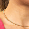 Gold bead choker necklace