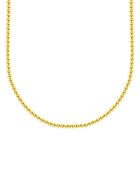 Gold beaded choker 3mm on white background