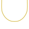 Gold beaded choker 3mm on white background