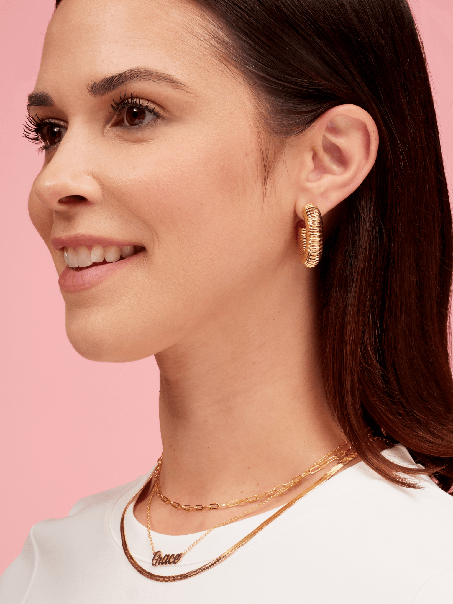 Mullen Rose Gold Hoop Earrings