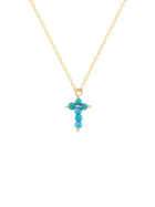 Cross Necklace in Turquoise - LeMel