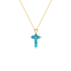 Cross Necklace in Turquoise - LeMel