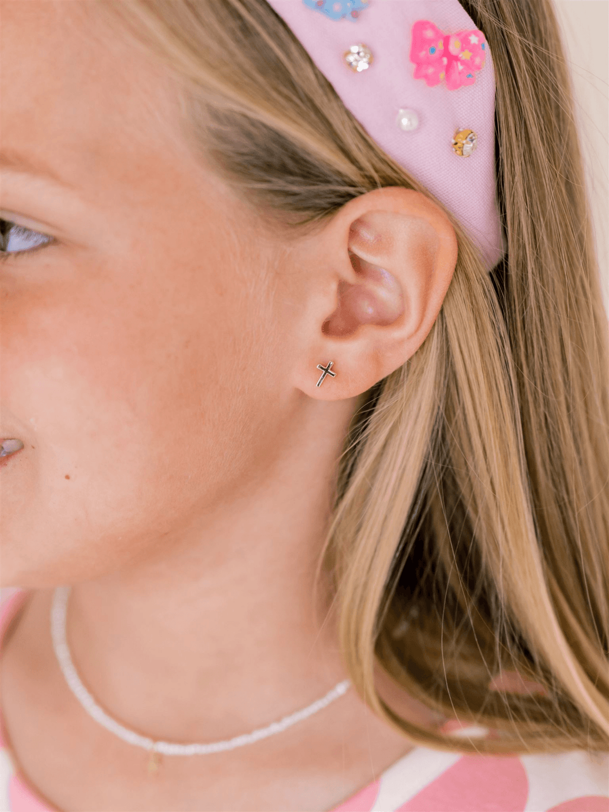 Cross Stud Earring 14K - LeMel