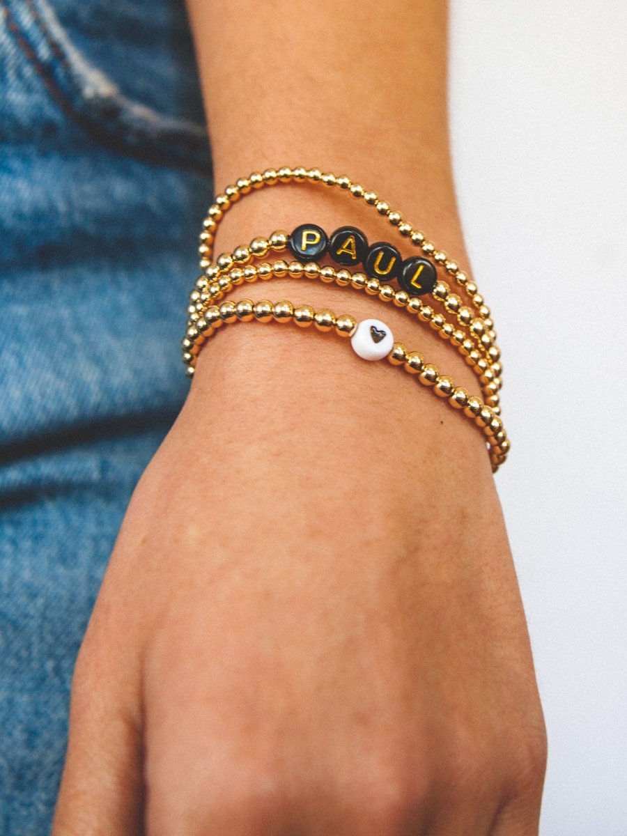 Blue 3 set beaded charm bracelet  Bangle bracelets with charms, Wrist  jewelry, Beads bracelet design