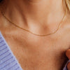 Dainty gold chain link necklace