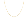 Dainty gold chain necklace on a white background