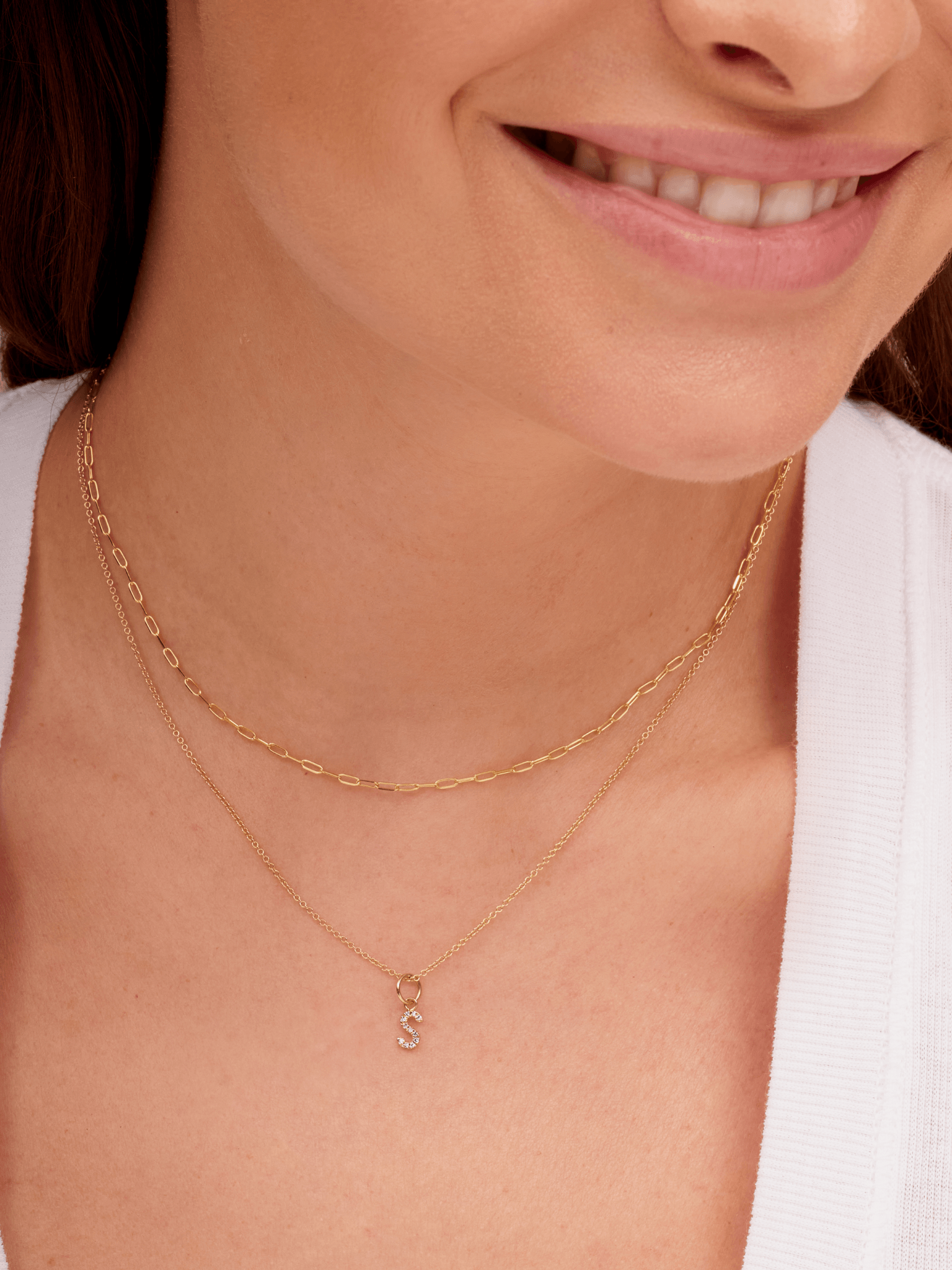 Thin Diamond Bar Necklace in 14k Gold - Mini - KAMARIA