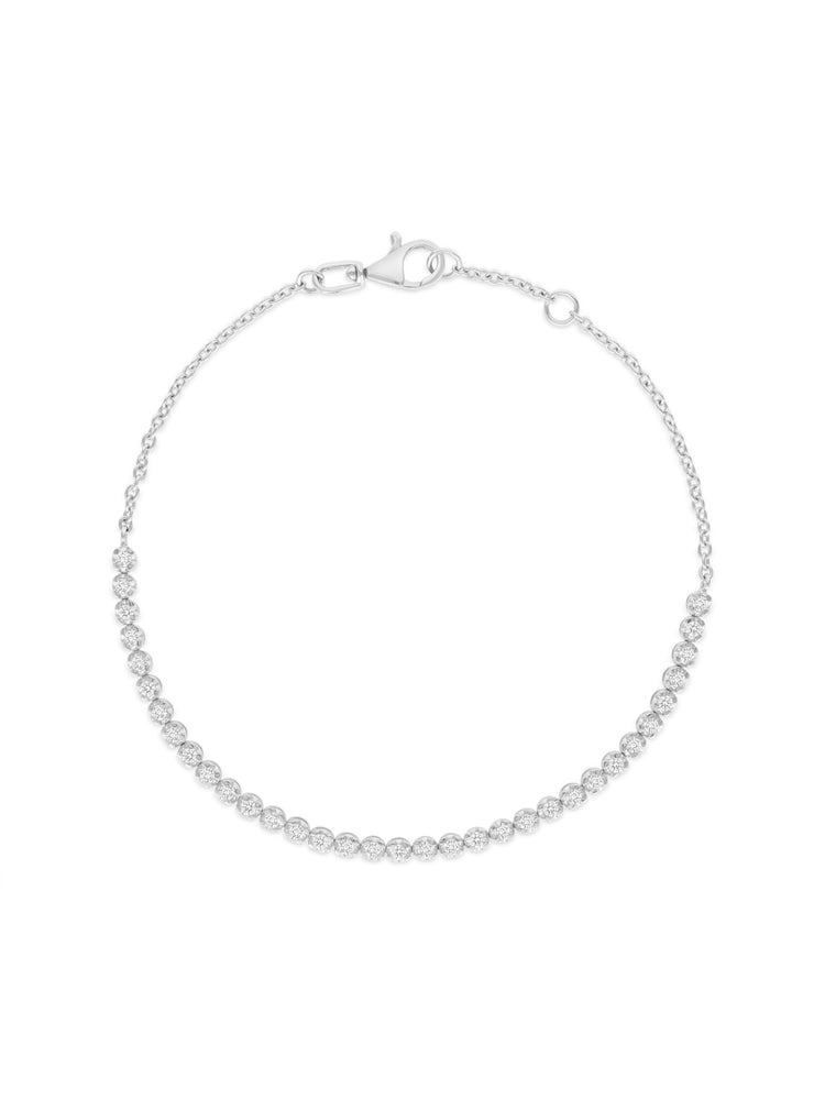 3mm Beaded Stretch Bracelet with Matching Cubic Zirconia Round Disc Charm -  Kelly and Rose Boutique