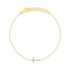Diamond Cross Bracelet 14K - LeMel