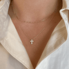 Diamond Cross Necklace 14K - LeMel