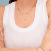 Diamond Cross Necklace - Medium 14K - LeMel