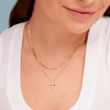 Diamond Cross Necklace - Medium 14K - LeMel