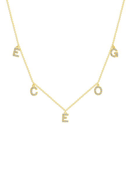 Dangle 2025 initial necklace