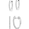 Diamond Huggie Earring Set 14K - LeMel
