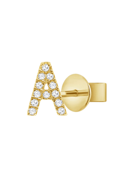 Personalized Diamond Initial Hoop Earrings - Minichiello Jewellers
