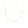 Diamond Sideways Cross Necklace 14K - LeMel