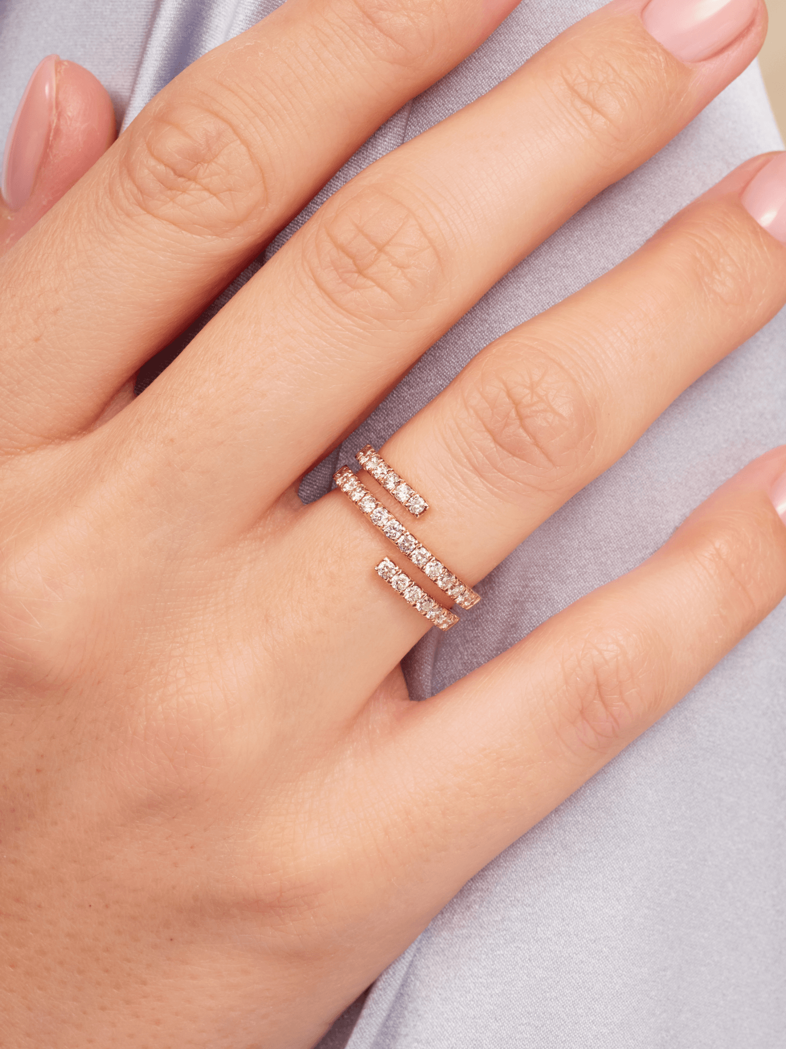 Gold diamond best sale wrap ring