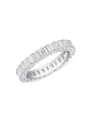 Emerald Cut Eternity Band 14K