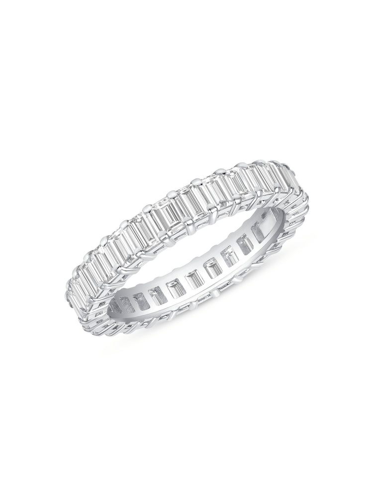 Emerald Cut Eternity Band 14K