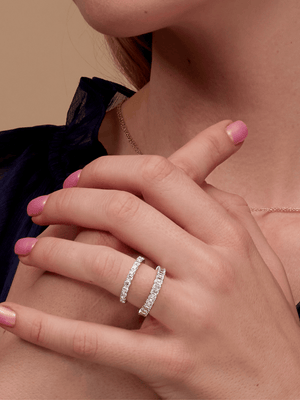 Emerald Cut Eternity Band 14K