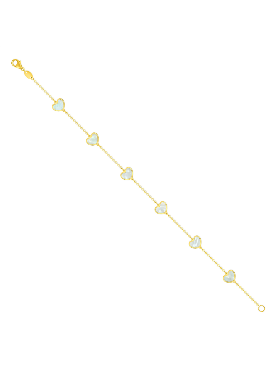 Endless Heart Pearl Bracelet 14K - LeMel