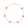Endless Heart Pink Bracelet 14K - LeMel